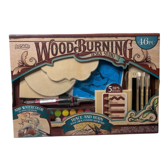 Wood Burning Design Studio with French Provincial Pine Signboard Set - Picture 4 of 4